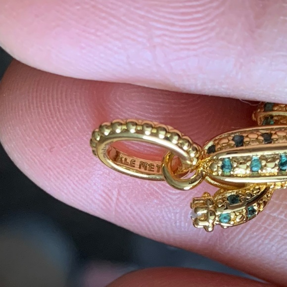 NWOT Sparkling Desert Cactus Pendant Gold-Plated Charm Sterling Silver 925 - Picture 8 of 8